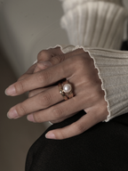 Pearl Orbit Ring