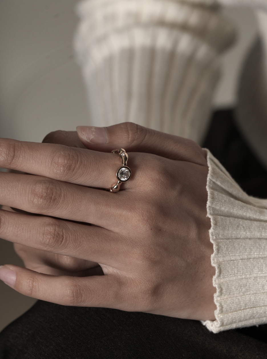 Solar Moissanite ring