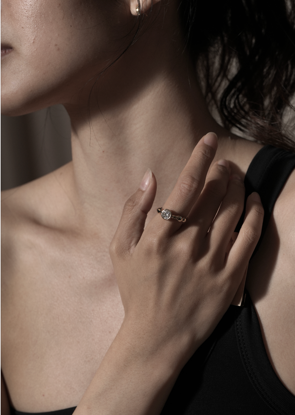 Solar Moissanite ring