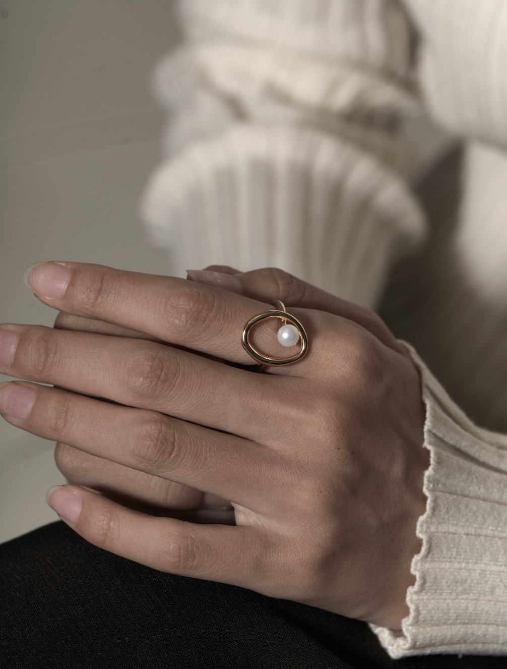 Orbit Pearl Ring