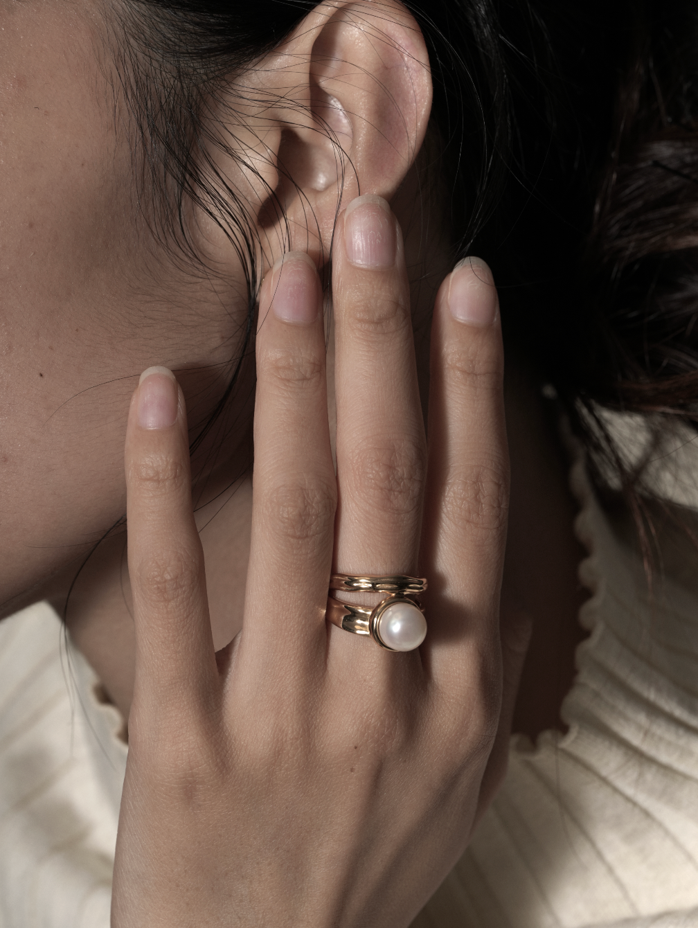Pearl Orbit Ring