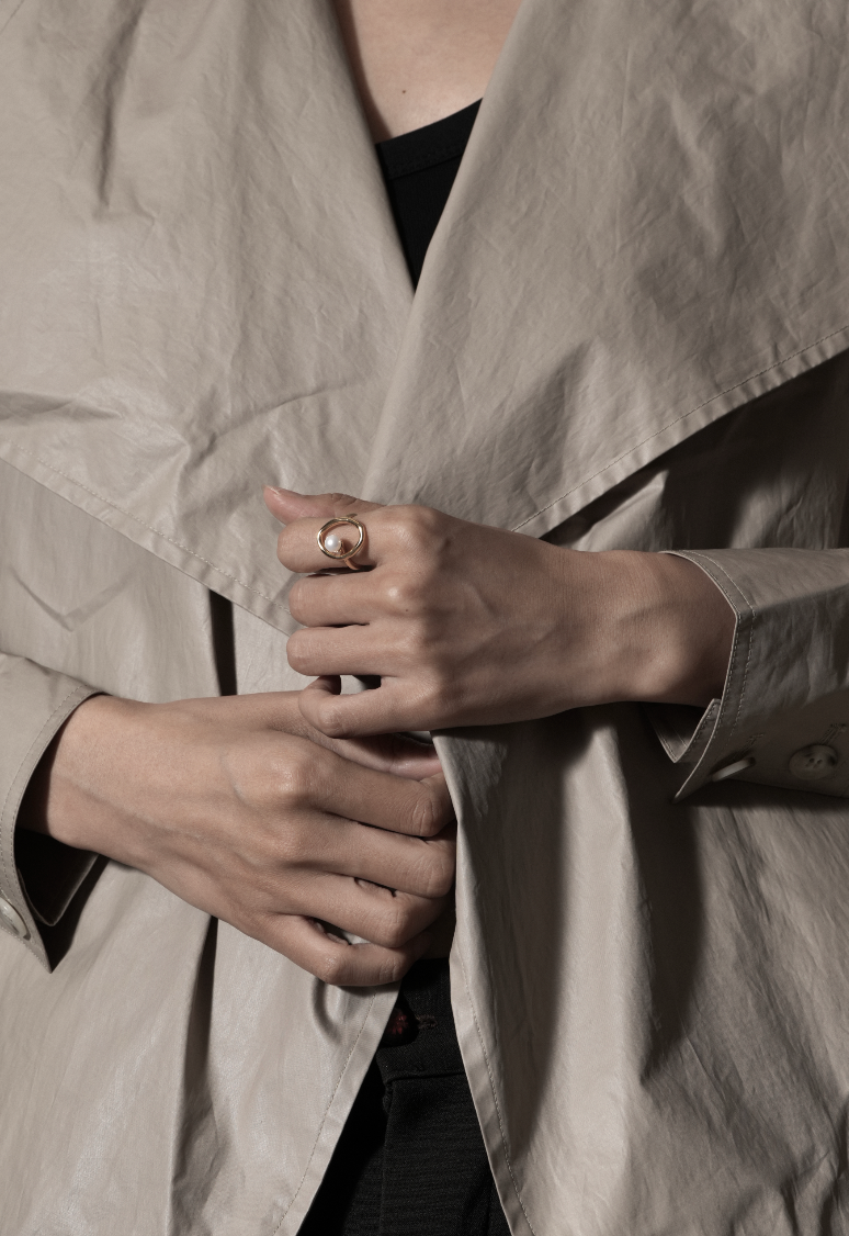 Orbit Pearl Ring