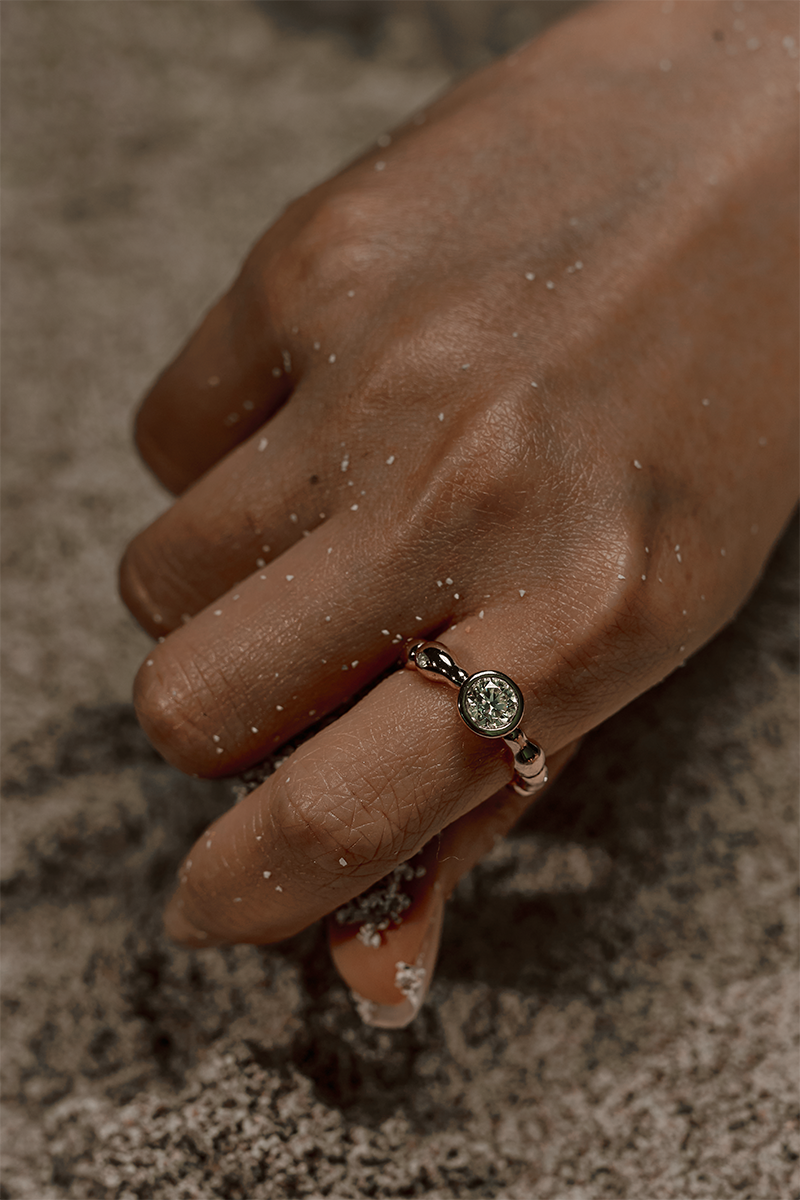 Solar Moissanite ring