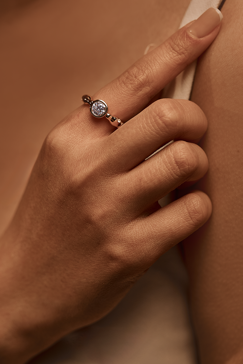 Solar Moissanite ring