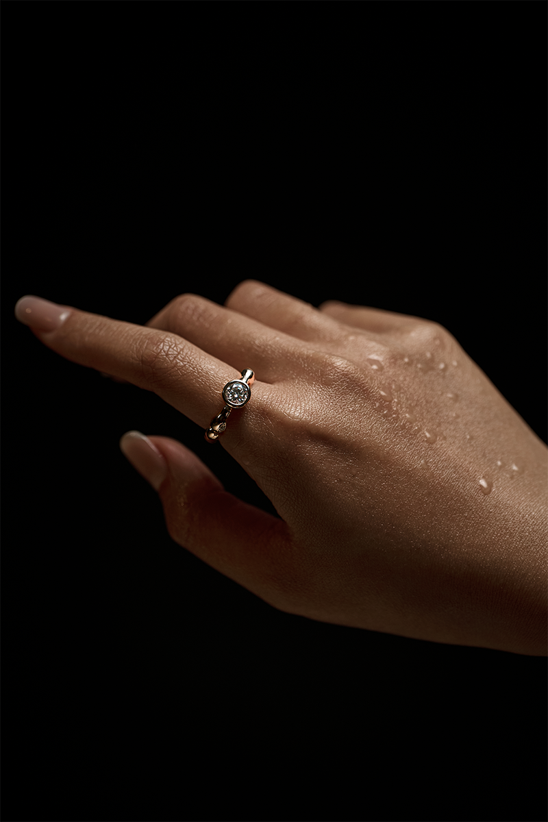 Solar Moissanite ring